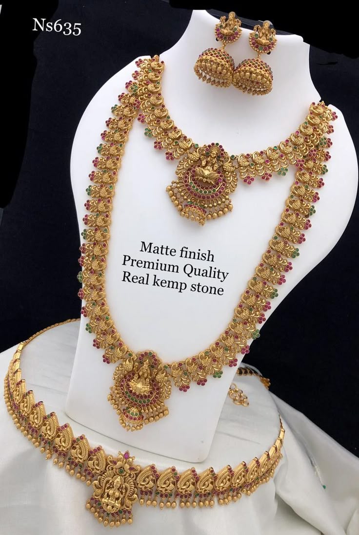 Premium Matt Designer Necklace Set