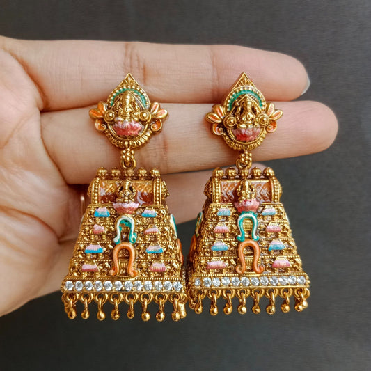 Antique Gopuram Jhumkas
