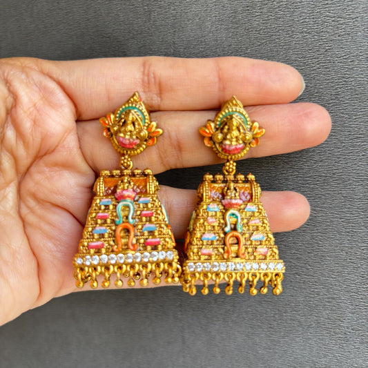 Antique Gopuram Jhumkas