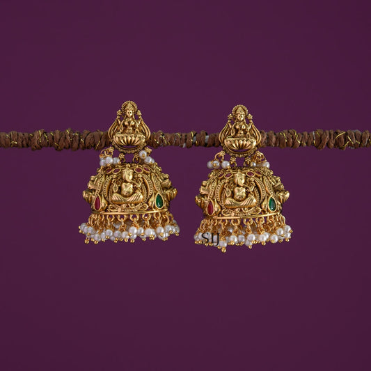 Antique Lakshmi & Ganesha Jhumkas