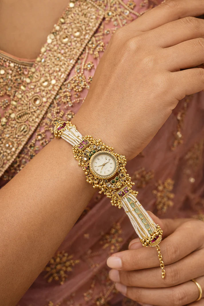 Kashmiri Pearl Bracelet Watch for Women –