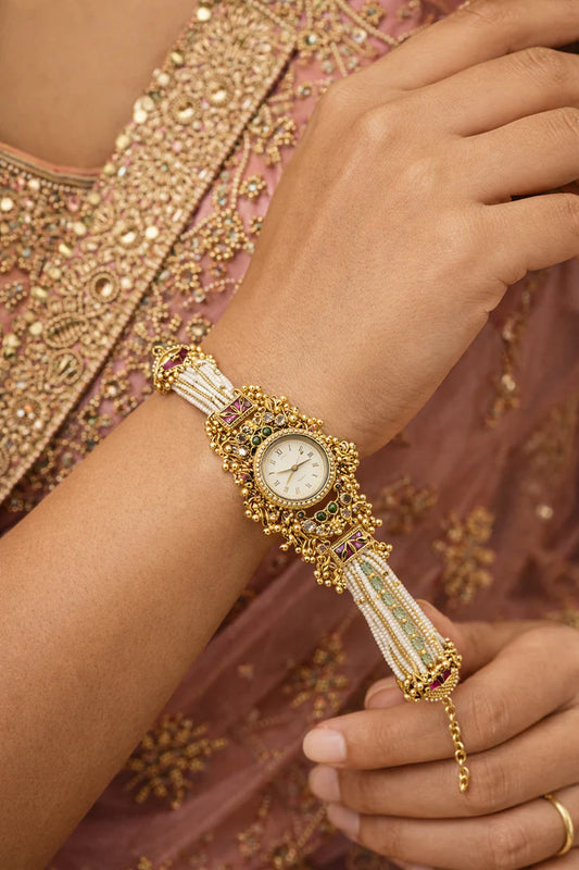 Kashmiri Pearl Bracelet Watch for Women –