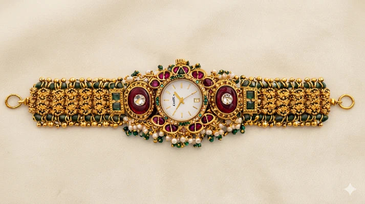 Kashmiri Royal Heritage Bridal Bracelet Watch for Women(BUY 1 GET 1 FREE )