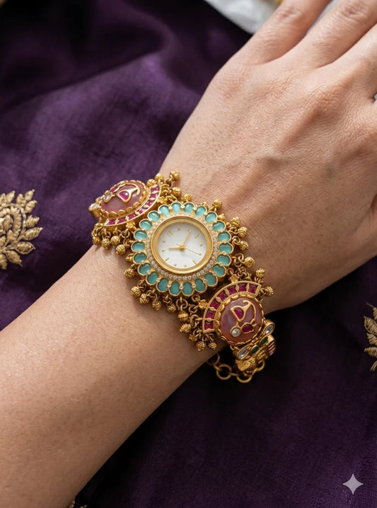 Heena Kashmiri Watch aesthetic and traditional detailing(BUY 1 GET 1 FREE )