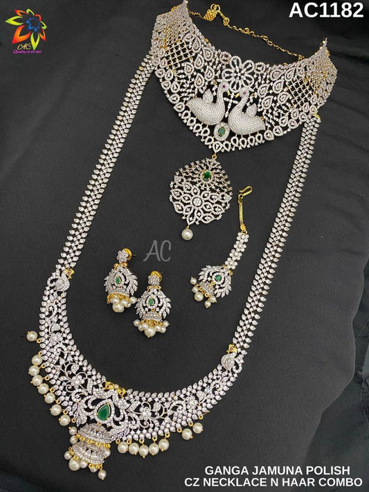 Ganga Jamuna CZ necklace Set For you