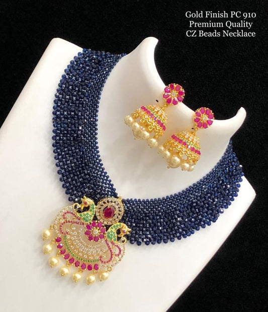 Aakrti CZ Polki Designer Necklace Set