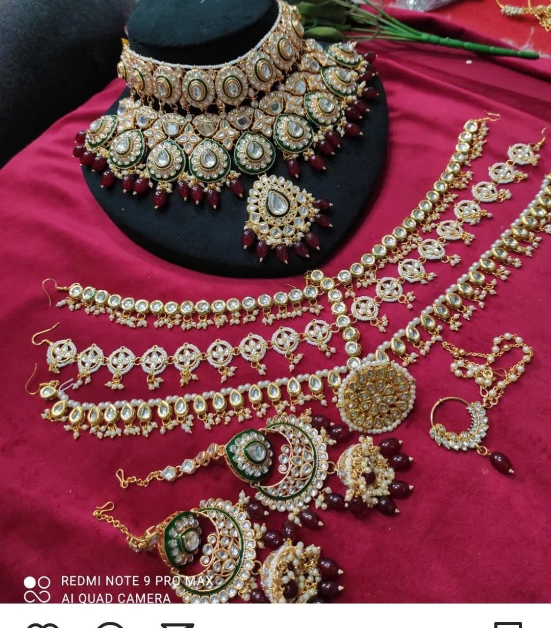 Red Kundan Super Necklace Set